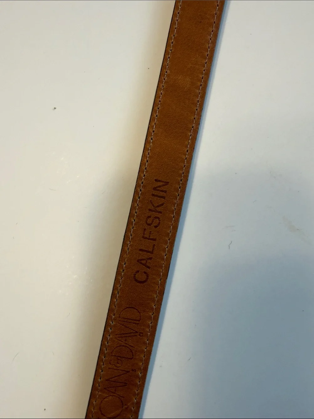 Black Textured Leather Belt with Gold-Tone Buckle